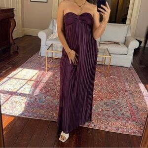 COPY - LULUS BRIDESMAIDS STRAPLESS DRESS PURPLE